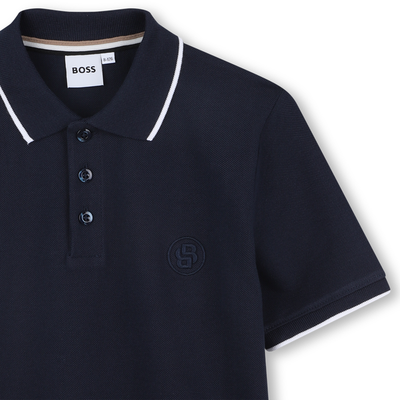 Straight cotton polo shirt BOSS 
                        BOY