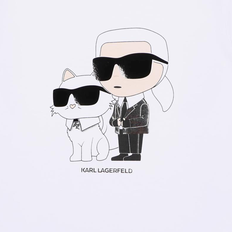 T-shirt with print KARL LAGERFELD KIDS 
                        GIRL