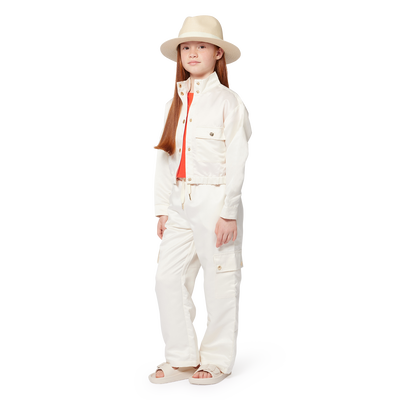 Cropped cotton T-shirt MICHAEL KORS GIRL