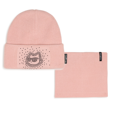 Hat and neck warmer set KARL LAGERFELD KIDS GIRL