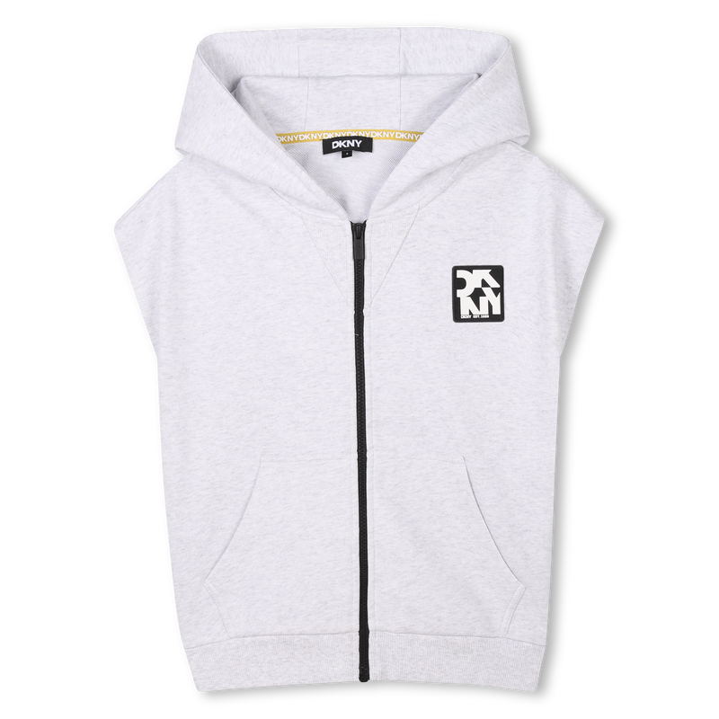Zip-up sleeveless cardigan DKNY 
                        UNISEX