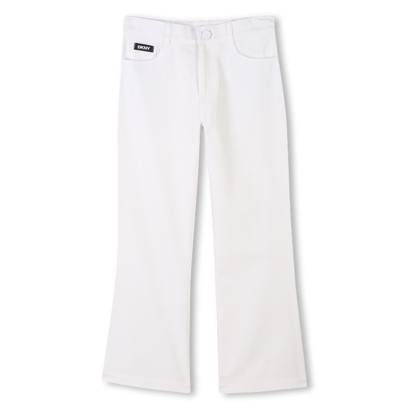Cotton and linen trousers DKNY 
                        GIRL