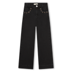 Wide-leg jeans with eyelets MICHAEL KORS 
                    GIRL