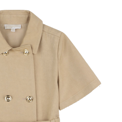 Short-sleeved twill dress MICHAEL KORS GIRL