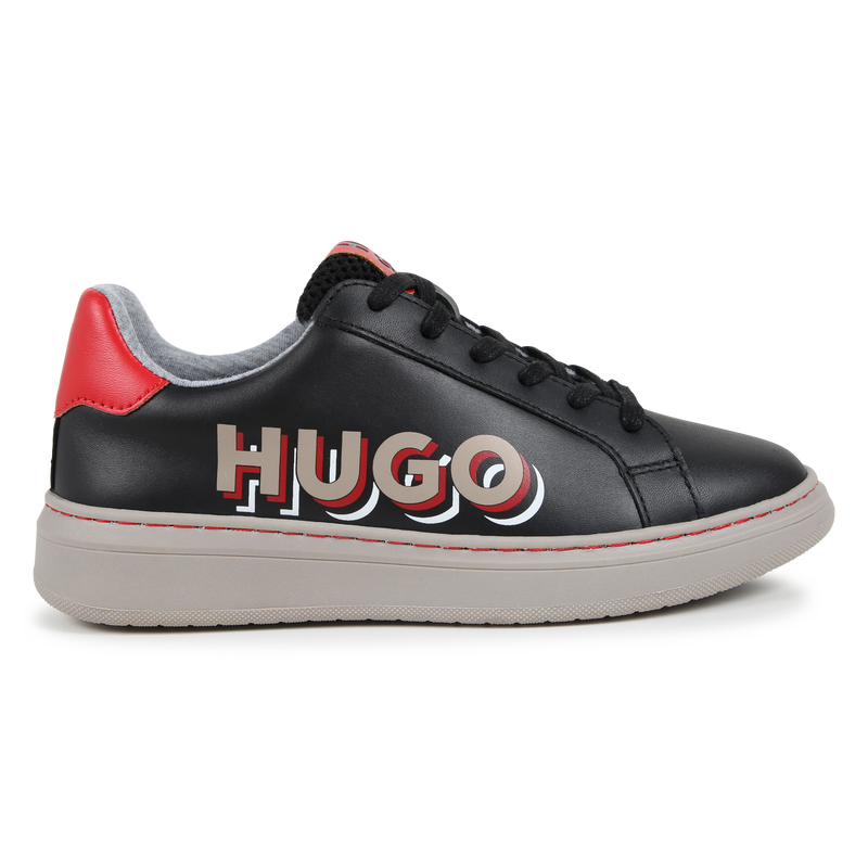 Lace-up leather trainers HUGO 
                        BOY