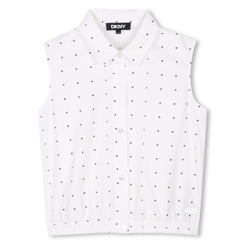Printed sleeveless blouse DKNY 
                        GIRL