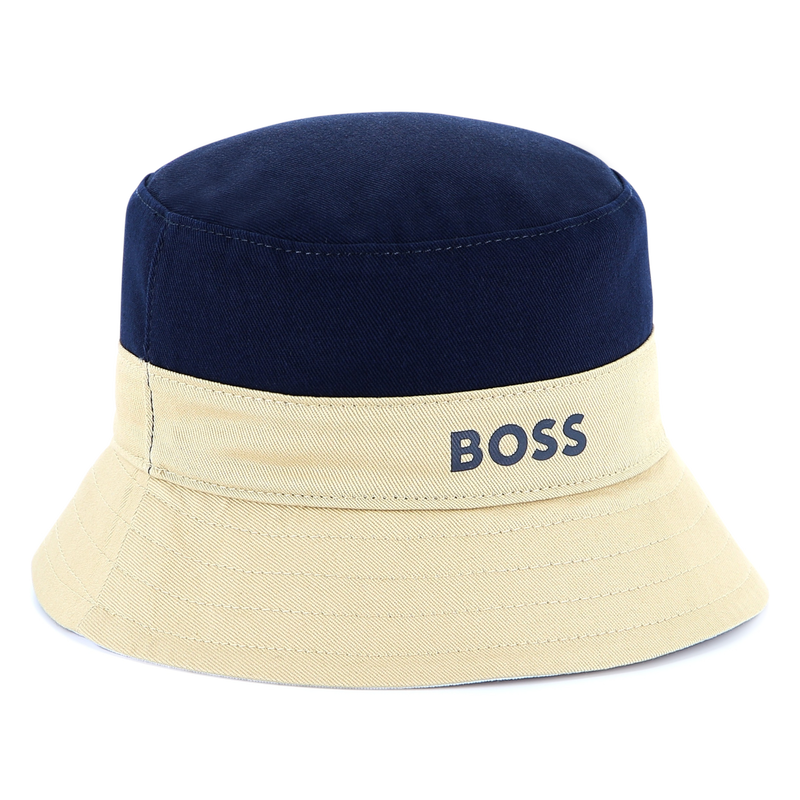Reversible cotton bucket hat BOSS 
                        BOY