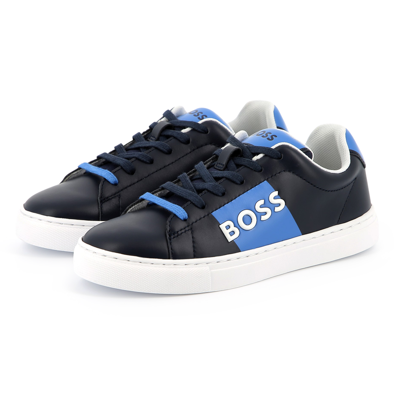 Lace-up leather trainers BOSS 
                        BOY