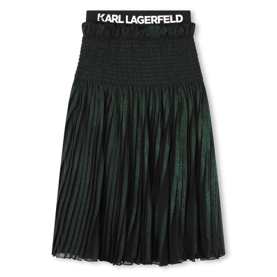 Pleated iridescent midi skirt KARL LAGERFELD KIDS GIRL