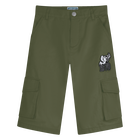 Bermuda shorts with patch pockets, KHAKI, hi-res