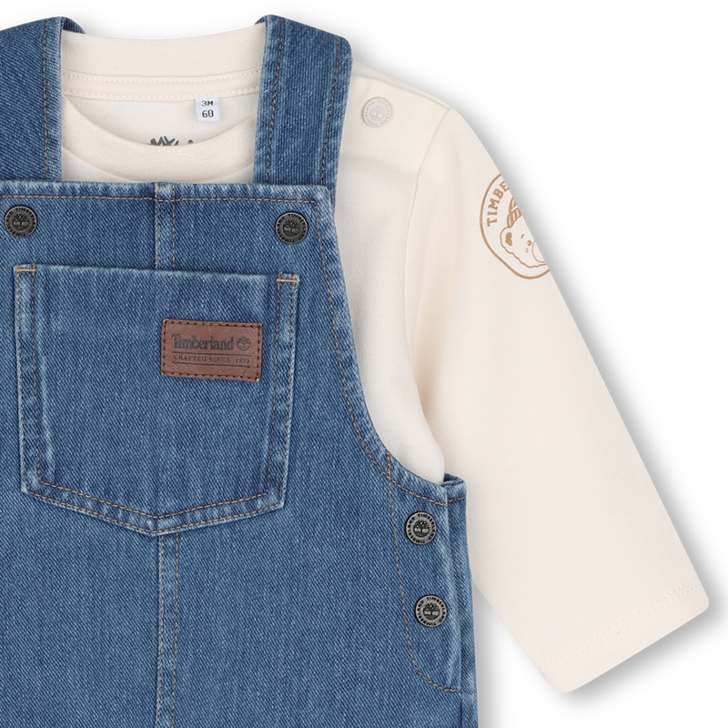 Dungaree and t-shirt set TIMBERLAND 
                        BOY