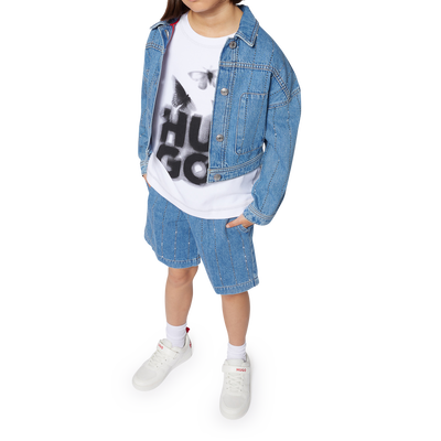 Striped denim jacket HUGO GIRL