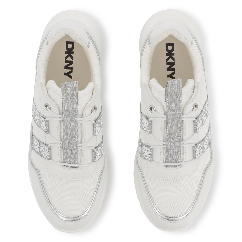 Two-material lace-up trainers DKNY 
                        GIRL