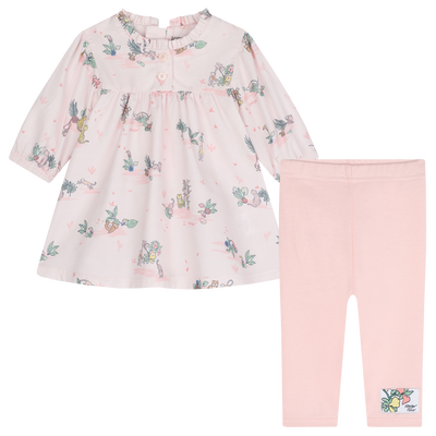 Cotton leggings and dress KENZO KIDS GIRL
