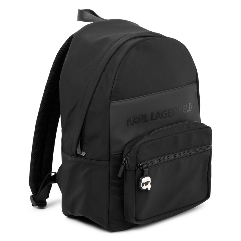 Backpack with raised logo KARL LAGERFELD KIDS 
                        BOY