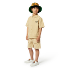 Reversible cotton bucket hat KENZO KIDS 
                    UNISEX