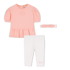 Dress + leggings + headband set KENZO KIDS 
                    GIRL