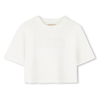 Embroidered cotton T-shirt MICHAEL KORS 
                    GIRL
