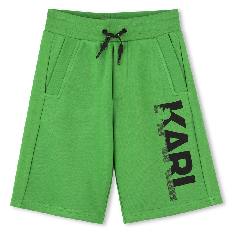Elasticated cotton Bermudas KARL LAGERFELD KIDS 
                        BOY