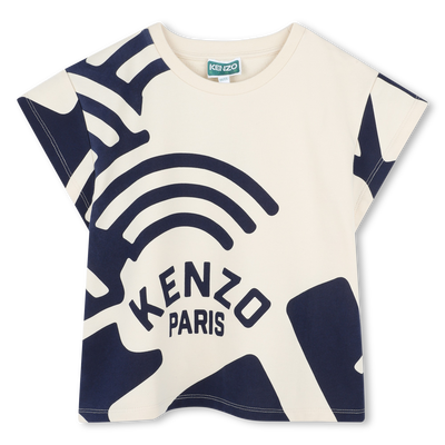 Printed fleece T-shirt KENZO KIDS GIRL