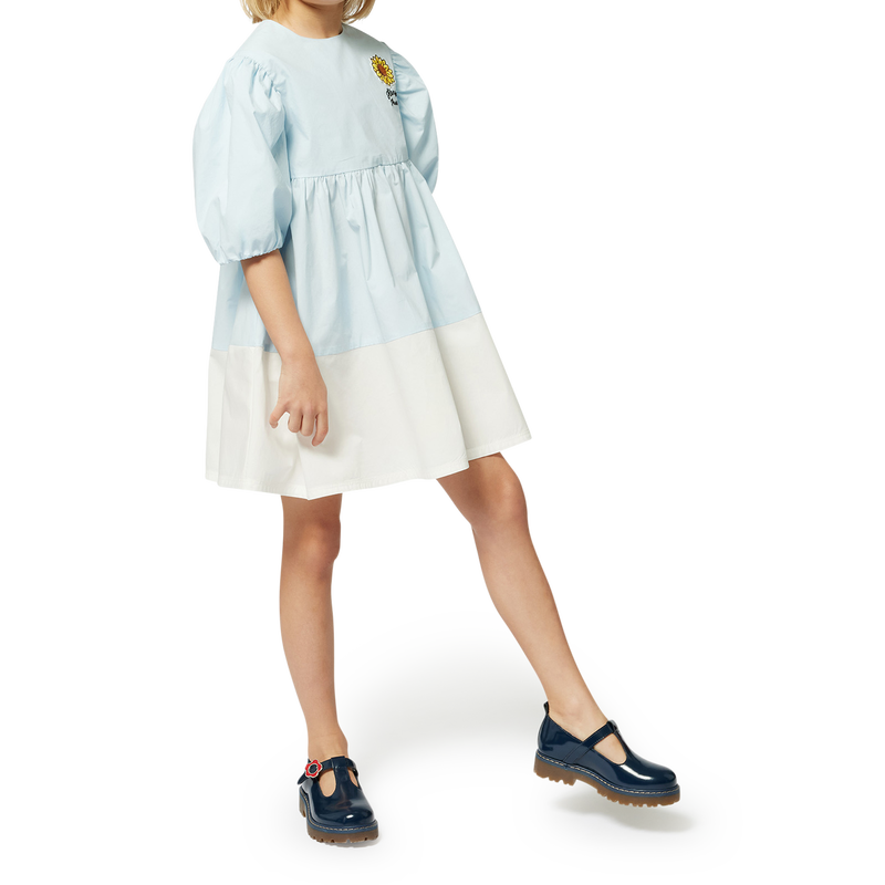 Two-colour flared dress KENZO KIDS 
                        GIRL