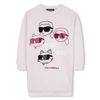 Long sleeve dress KARL LAGERFELD KIDS GIRL