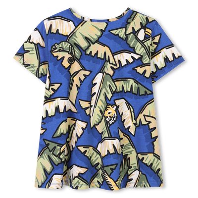 Short-sleeved cotton T-shirt KENZO KIDS GIRL