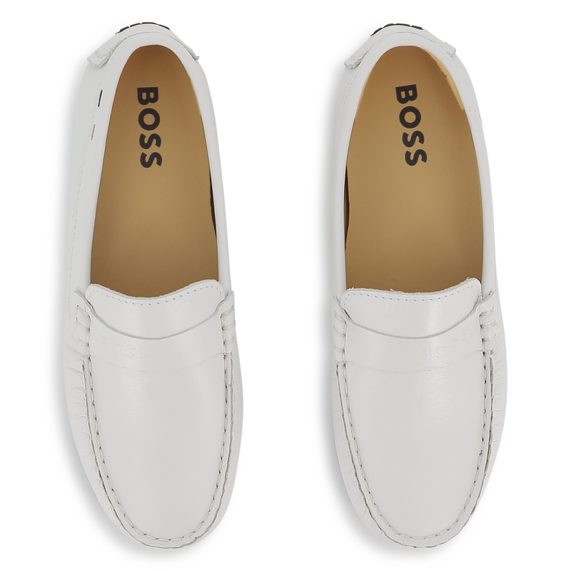 COWHIDE LEATHER LOAFERS BOSS 
                        BOY