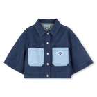 Embroidered denim jacket KENZO KIDS 
                    GIRL