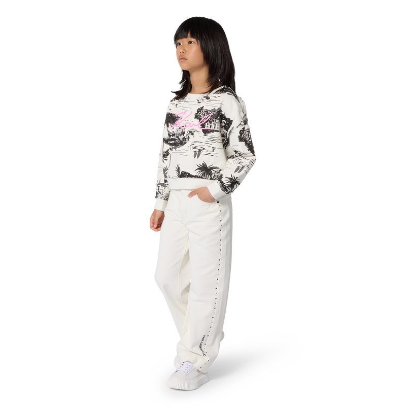 ILLUSTRATED TROUSERS KARL LAGERFELD KIDS 
                        GIRL