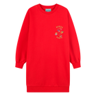 Straight-cut embroidered dress KENZO KIDS 
                    GIRL