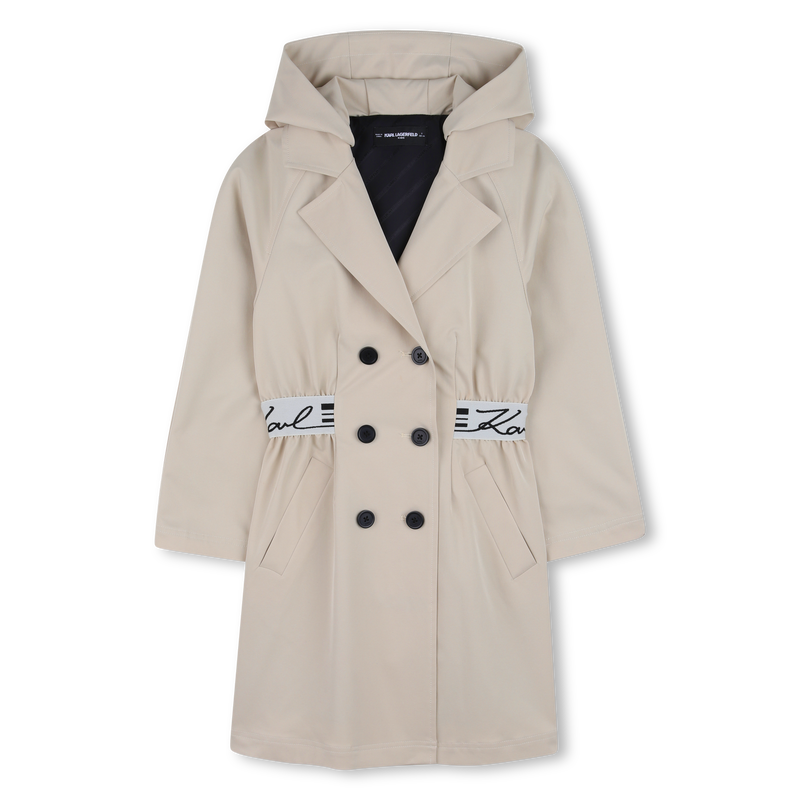 LINED TRENCH COAT KARL LAGERFELD KIDS 
                        GIRL