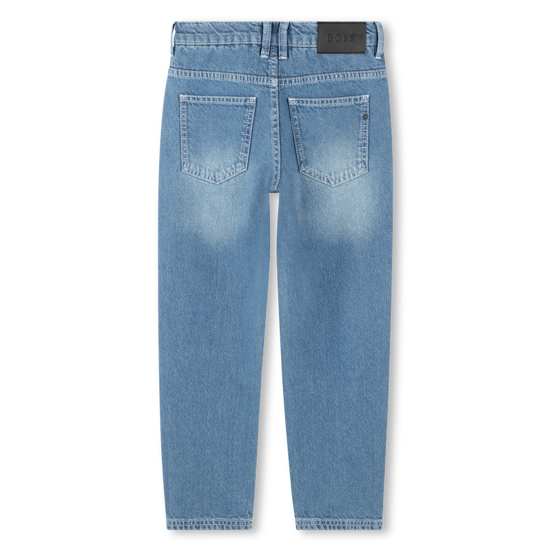 Wide-leg 5-pocket cotton jeans BOSS 
                        BOY