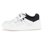 Trainers with hook-and-loop stripes, WHITE, hi-res