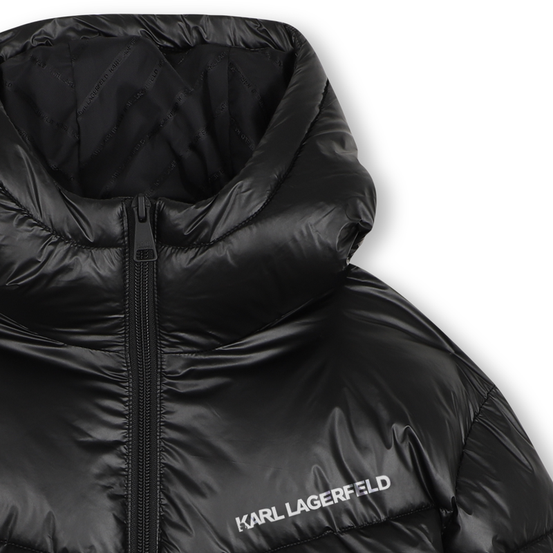 Hooded down jacket KARL LAGERFELD KIDS 
                        GIRL