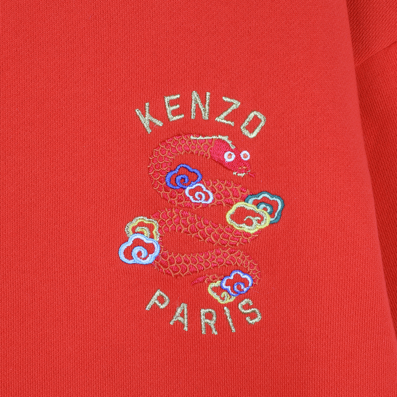 Straight-cut embroidered dress KENZO KIDS 
                        GIRL
