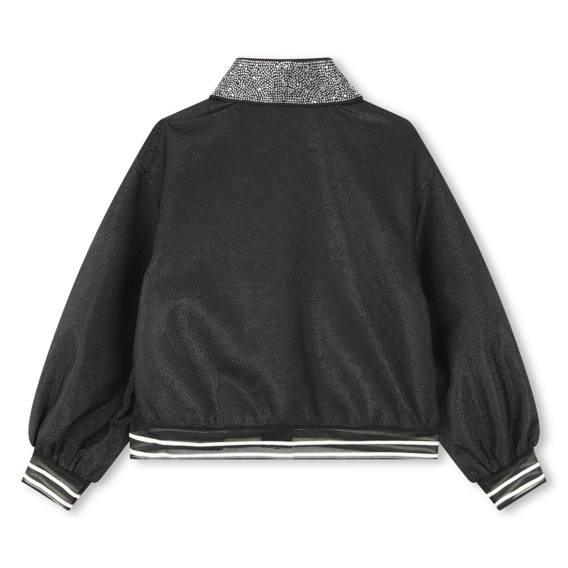 Sweatshirt with jeweled collar KARL LAGERFELD KIDS 
                        GIRL