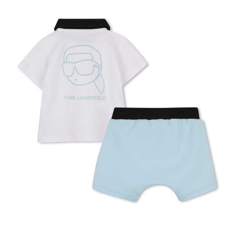 T-SHIRT AND SHORTS SET KARL LAGERFELD KIDS 
                        BOY