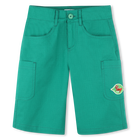 Cotton Bermuda cargo shorts KENZO KIDS 
                    BOY