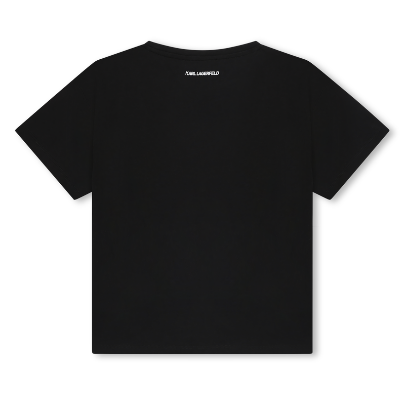 T-shirt with logo embroidery KARL LAGERFELD KIDS 
                        GIRL