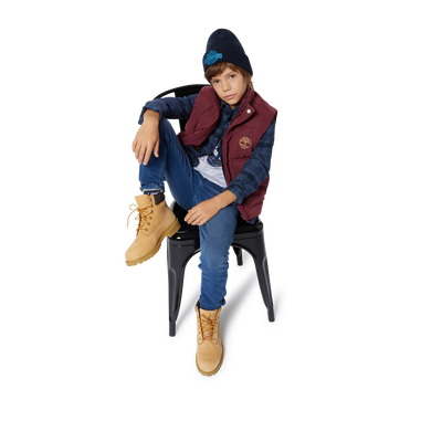 Checked Cotton Shirt Jacket TIMBERLAND BOY