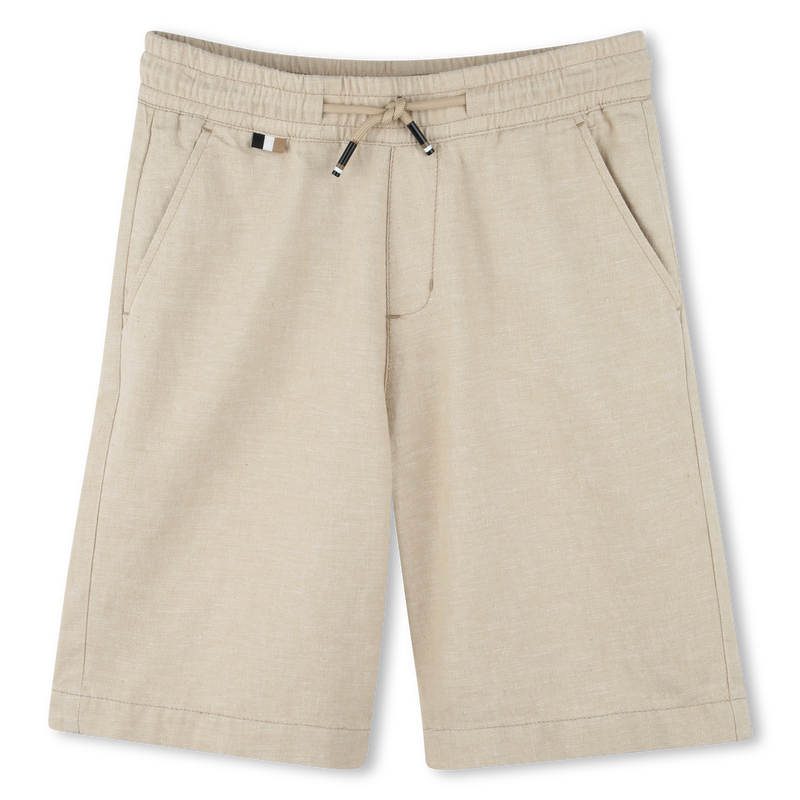 Cotton &amp; linen Bermuda shorts