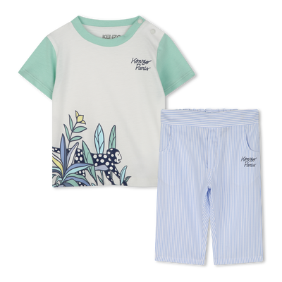 Cotton T-shirt and trousers KENZO KIDS BOY