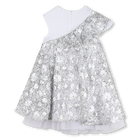 Bi-material ceremonial dress KARL LAGERFELD KIDS 
                    GIRL