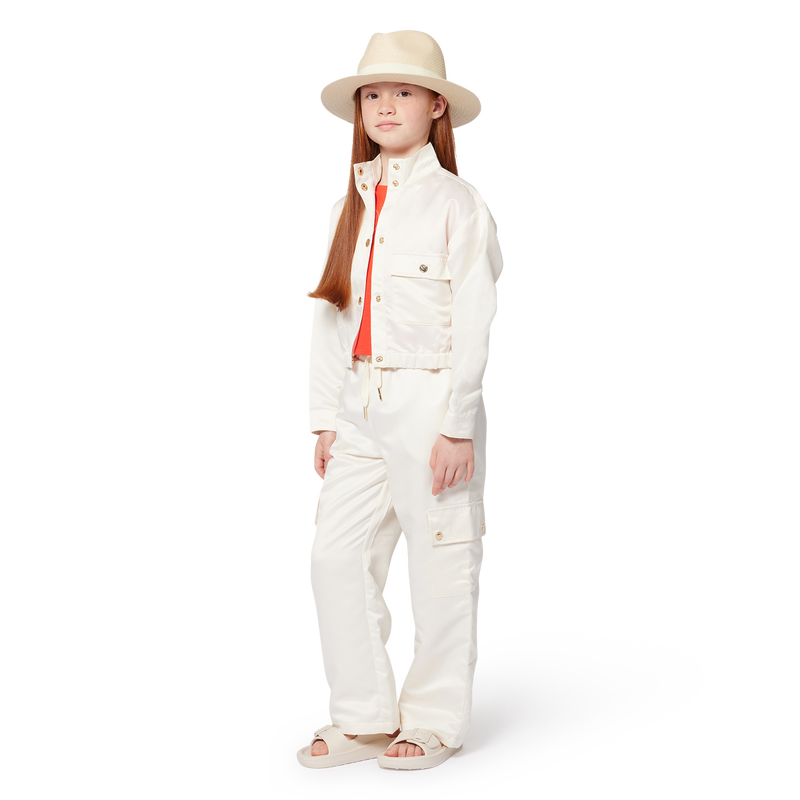 Satin multi-pocket trousers MICHAEL KORS 
                        GIRL