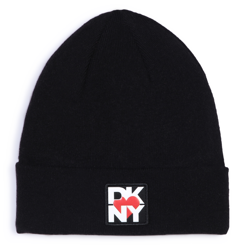 Knitted hat with turn-up cuff DKNY 
                        GIRL