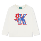 Long-sleeved cotton T-shirt KENZO KIDS 
                    GIRL