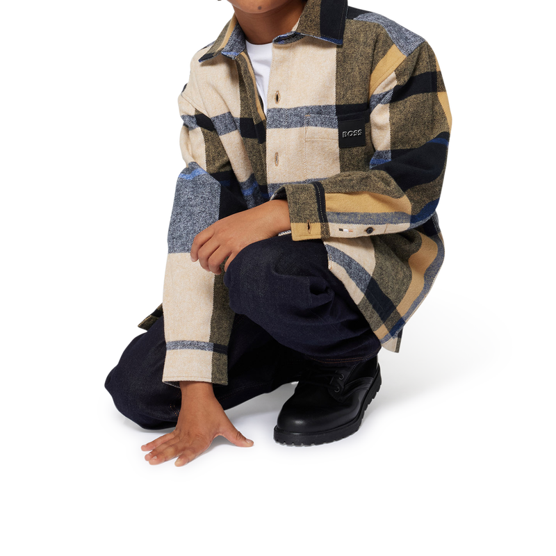 Long-sleeved cotton shirt BOSS 
                        BOY