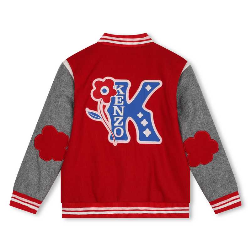 Embroidered woollen jacket KENZO KIDS 
                        GIRL