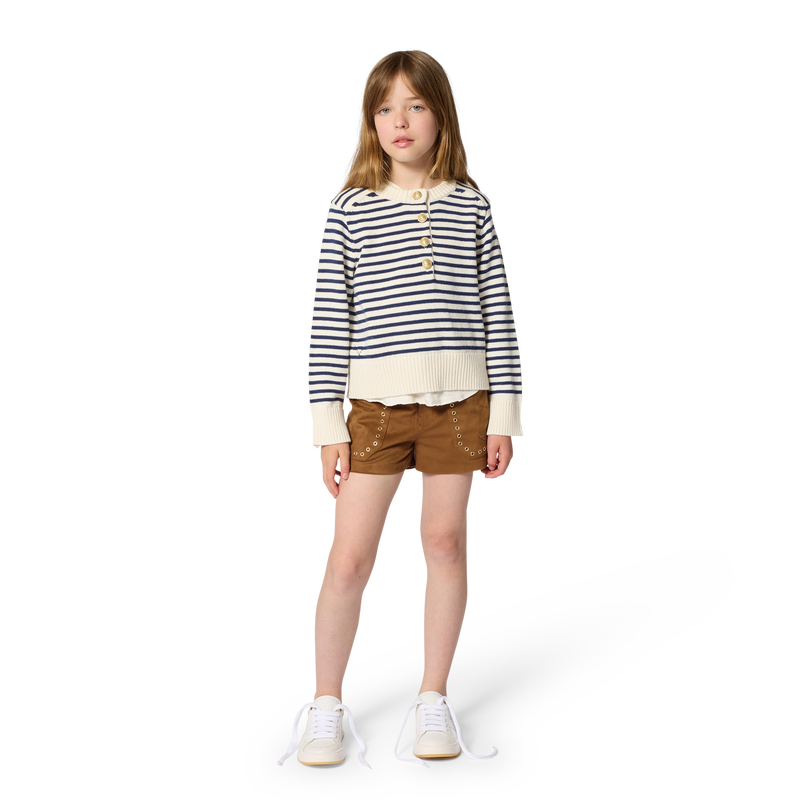 STRIPED ROUND NECK JUMPER ZADIG & VOLTAIRE 
                        GIRL